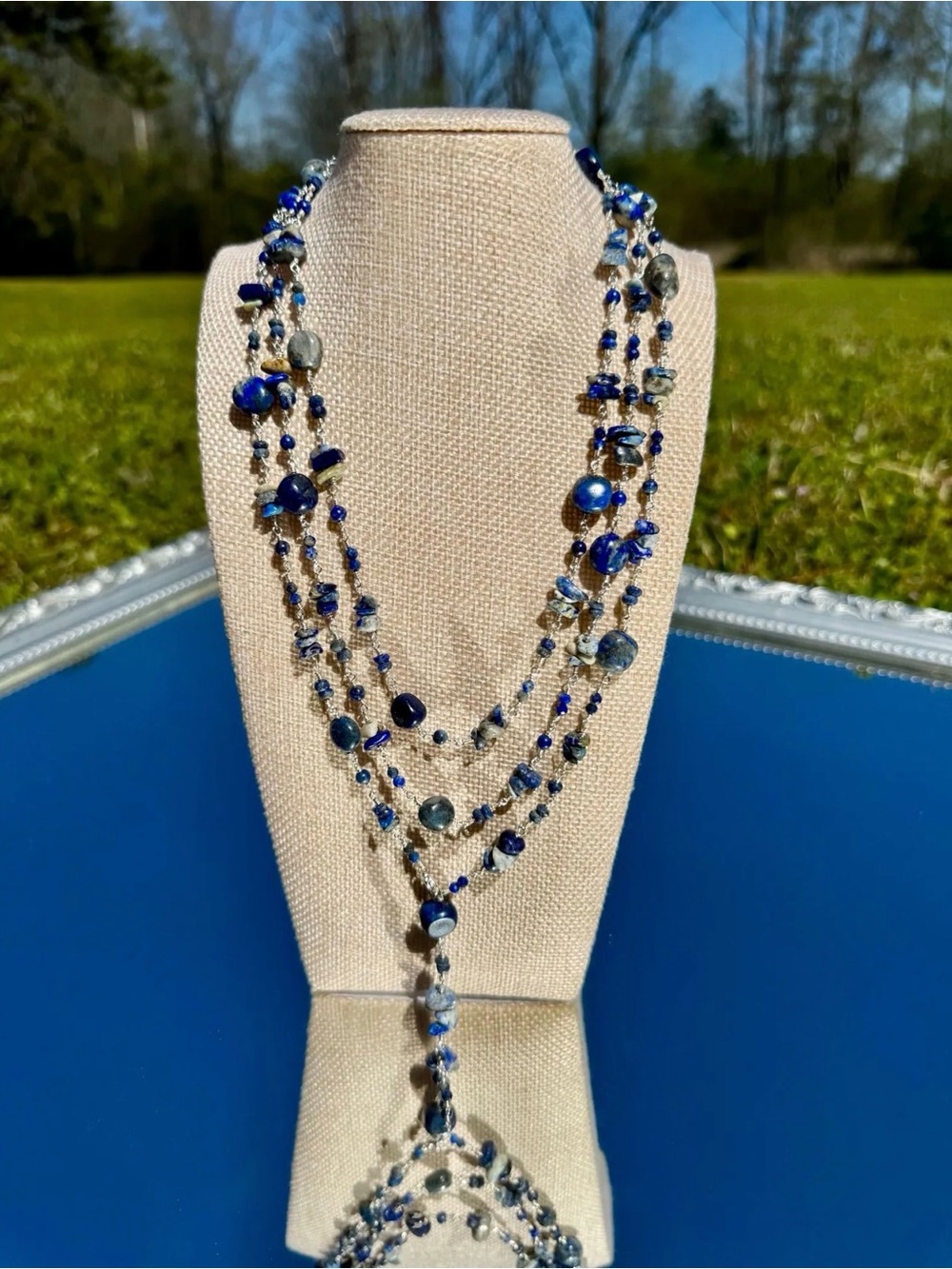 Lapis Lazuli 7-Way Chain